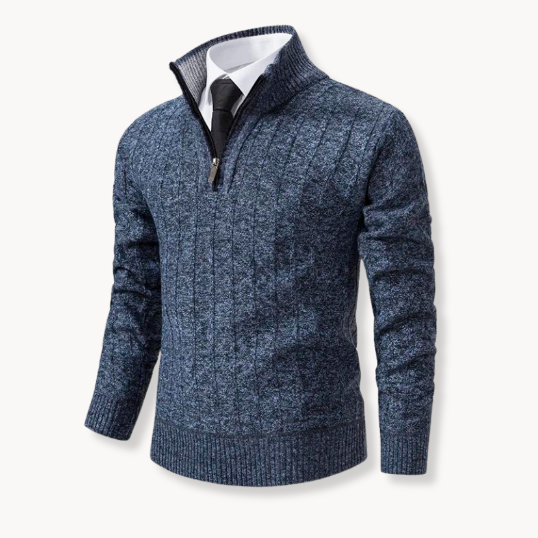Levoire | Pull En Maille Avec Fermeture Éclair Quart Robuste