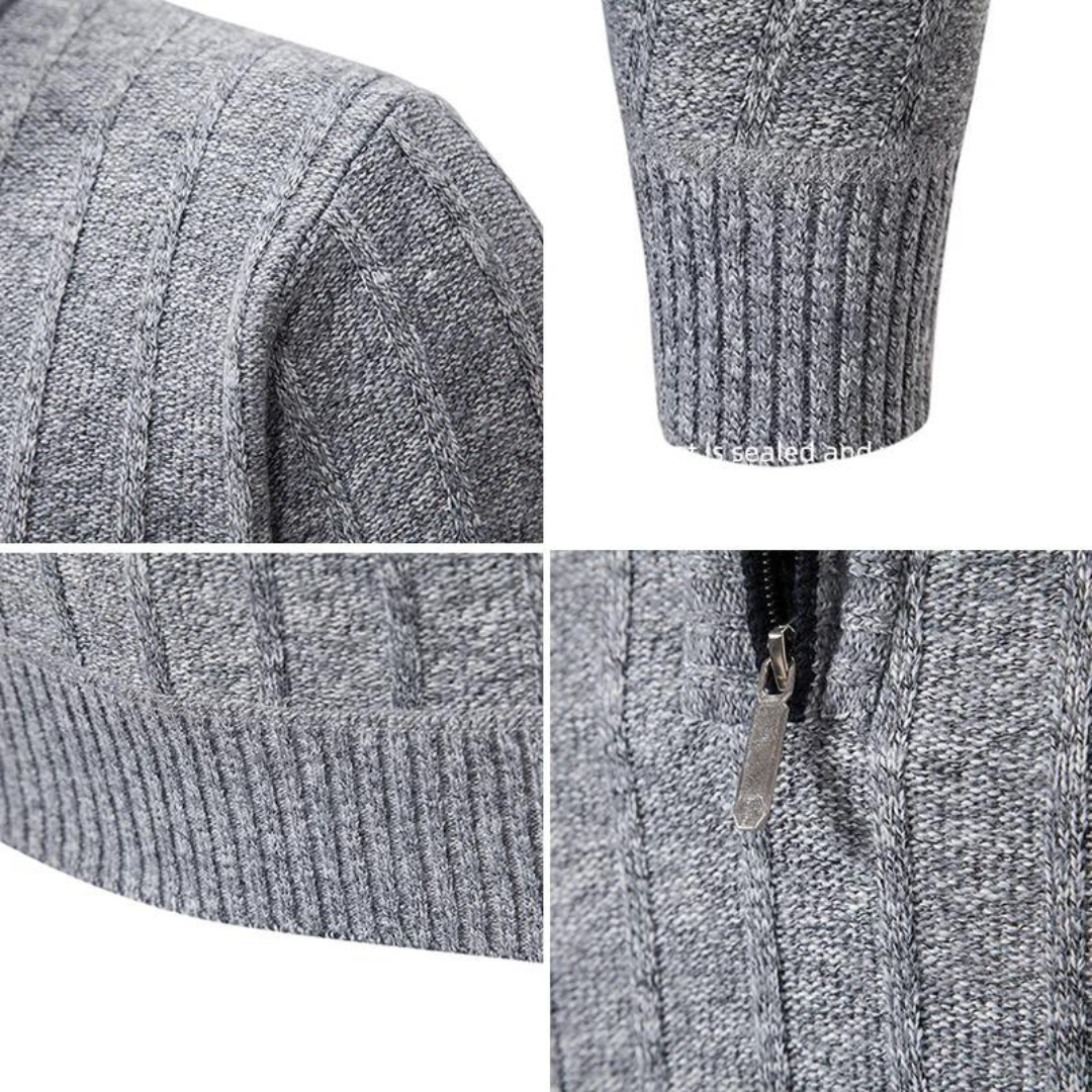 Levoire | Pull En Maille Avec Fermeture Éclair Quart Robuste