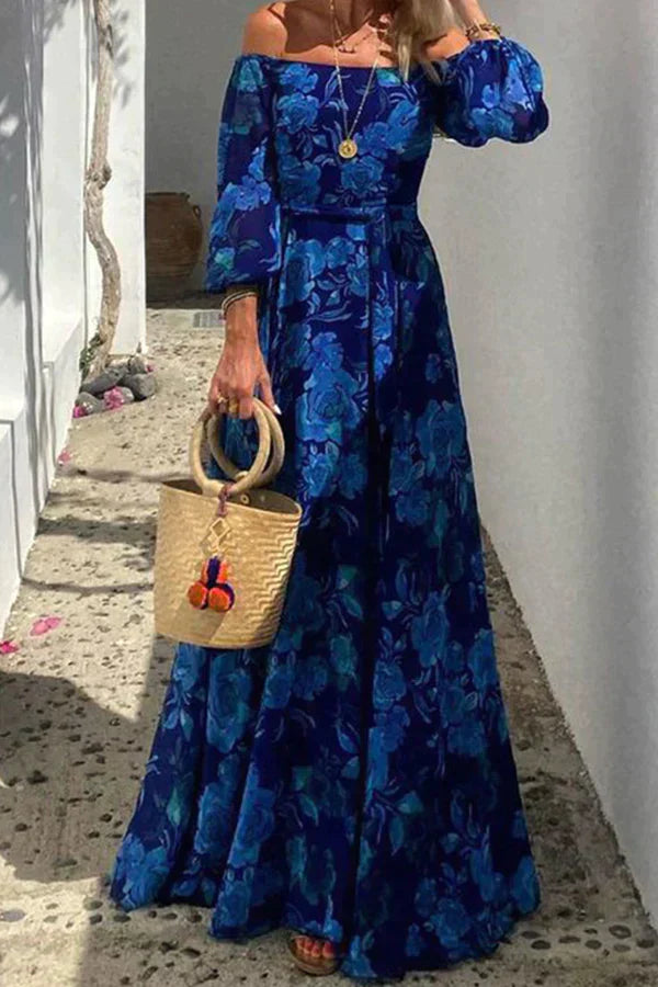 Levoire | Robes Maxi À Épaules Dénudées Avec Motif Floral, Parfaites Pour Les Vacances