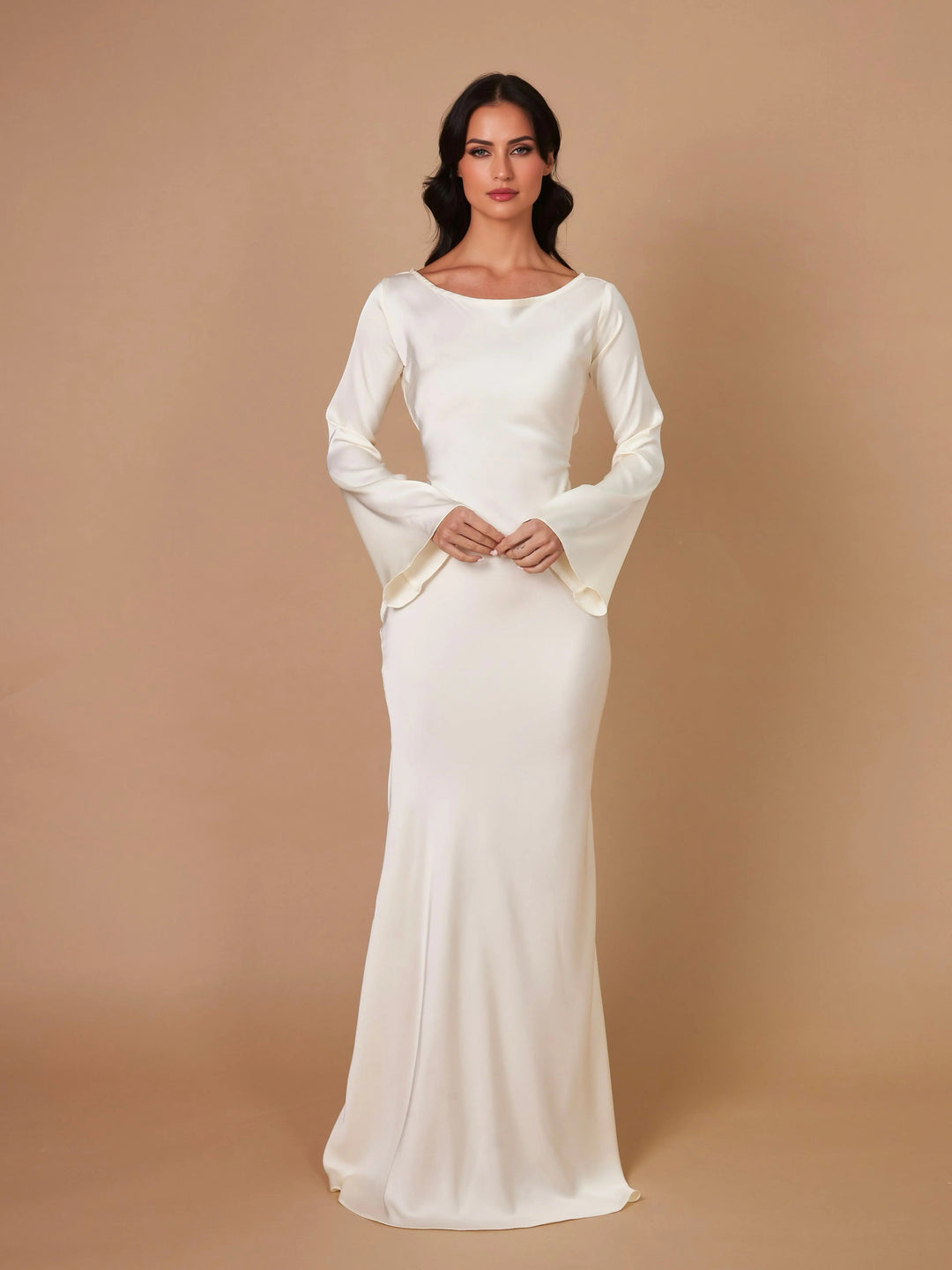 Levoire | Robe Maxi Fluide À Manches Longues Pour Femmes