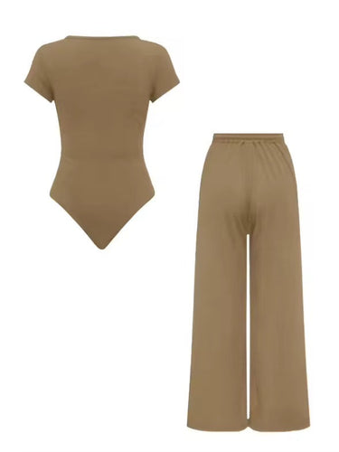 Levoire | Ensemble De Salon Deux Pièces Body & Pantalon Large