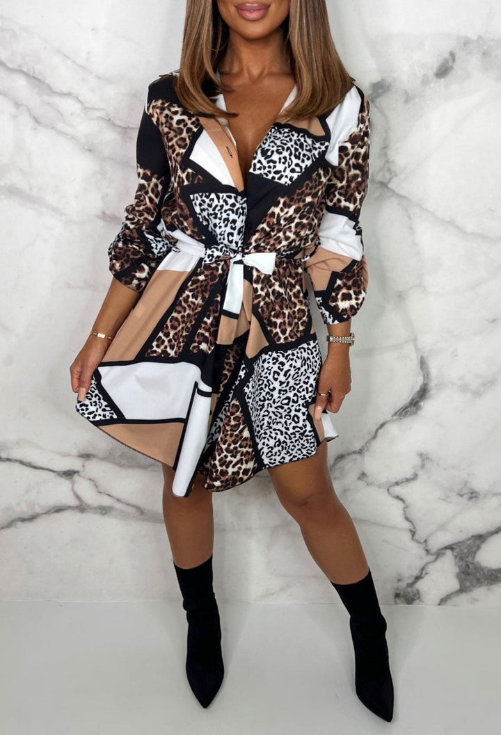 Levoire | Robe Chemise Joueuse Avec Imprim Animal