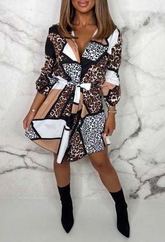 Levoire | Robe Chemise Joueuse Avec Imprim Animal