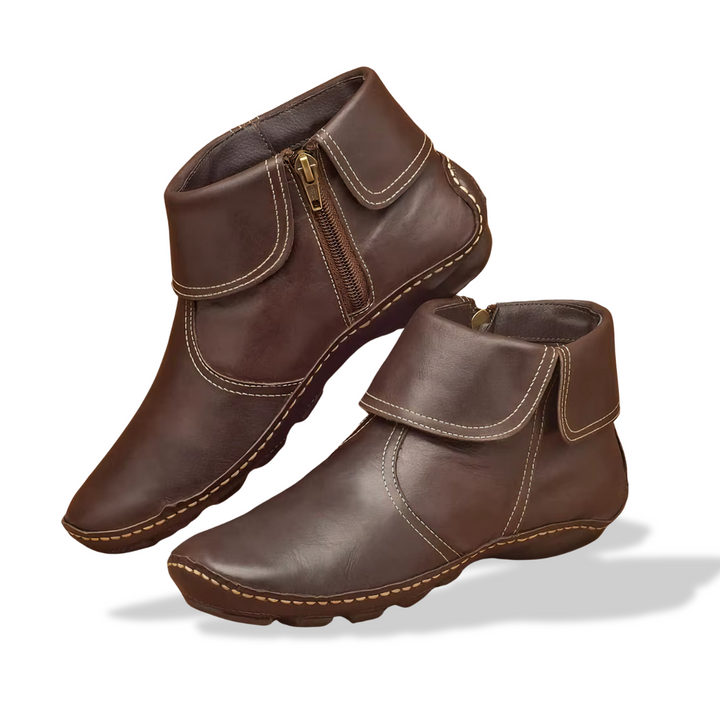 Levoire | Bottes à fermeture éclair latérale antidérapantes chaudes Braun