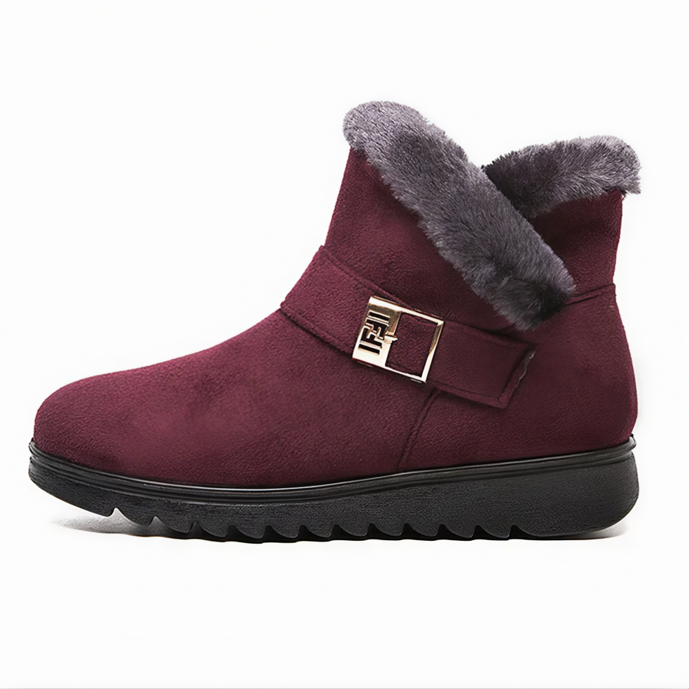 Levoire | Chaussures À Tige Lisse, Semelle Chaude, Doublure, Boucle, Sangle Rot