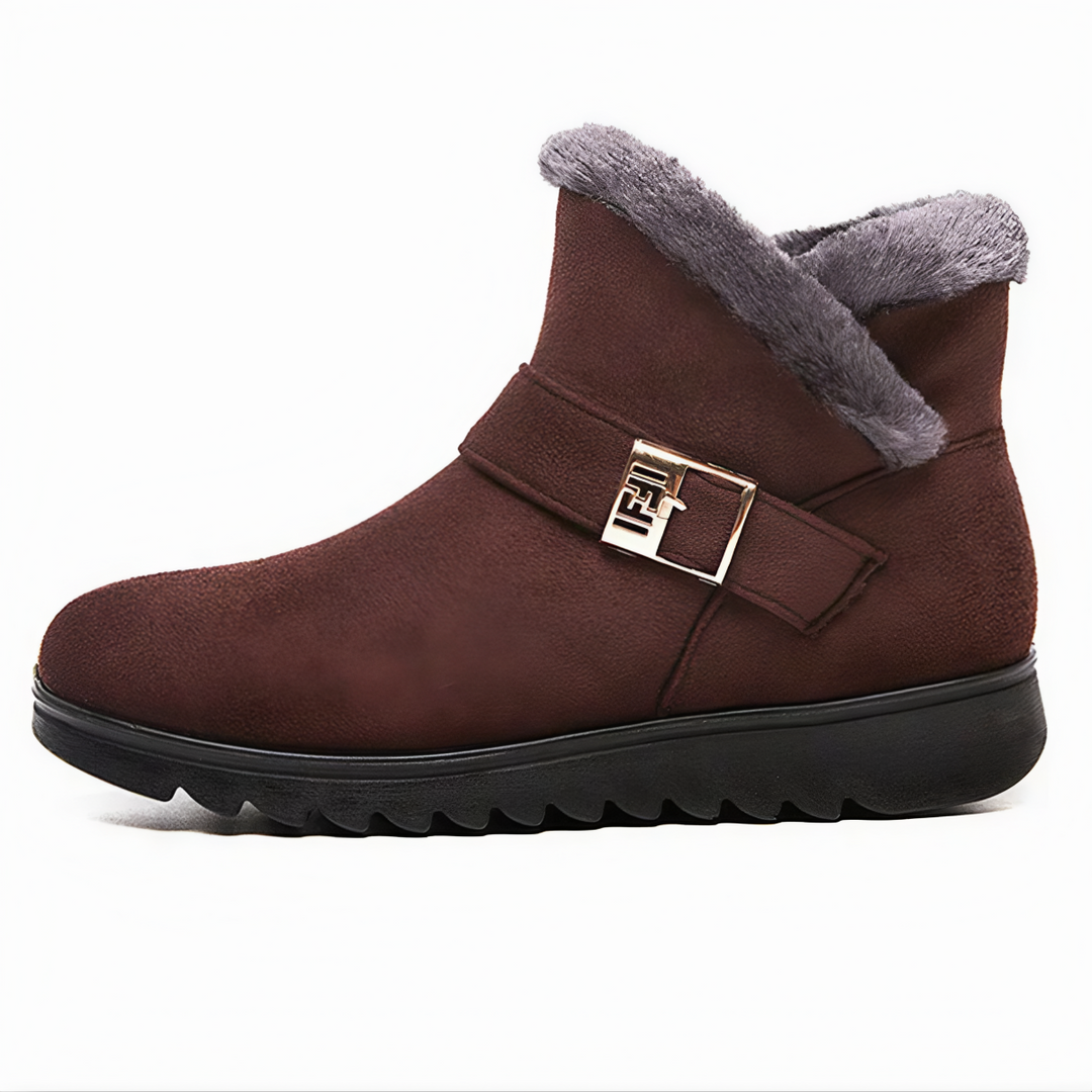 Levoire | Chaussures À Tige Lisse, Semelle Chaude, Doublure, Boucle, Sangle Braun