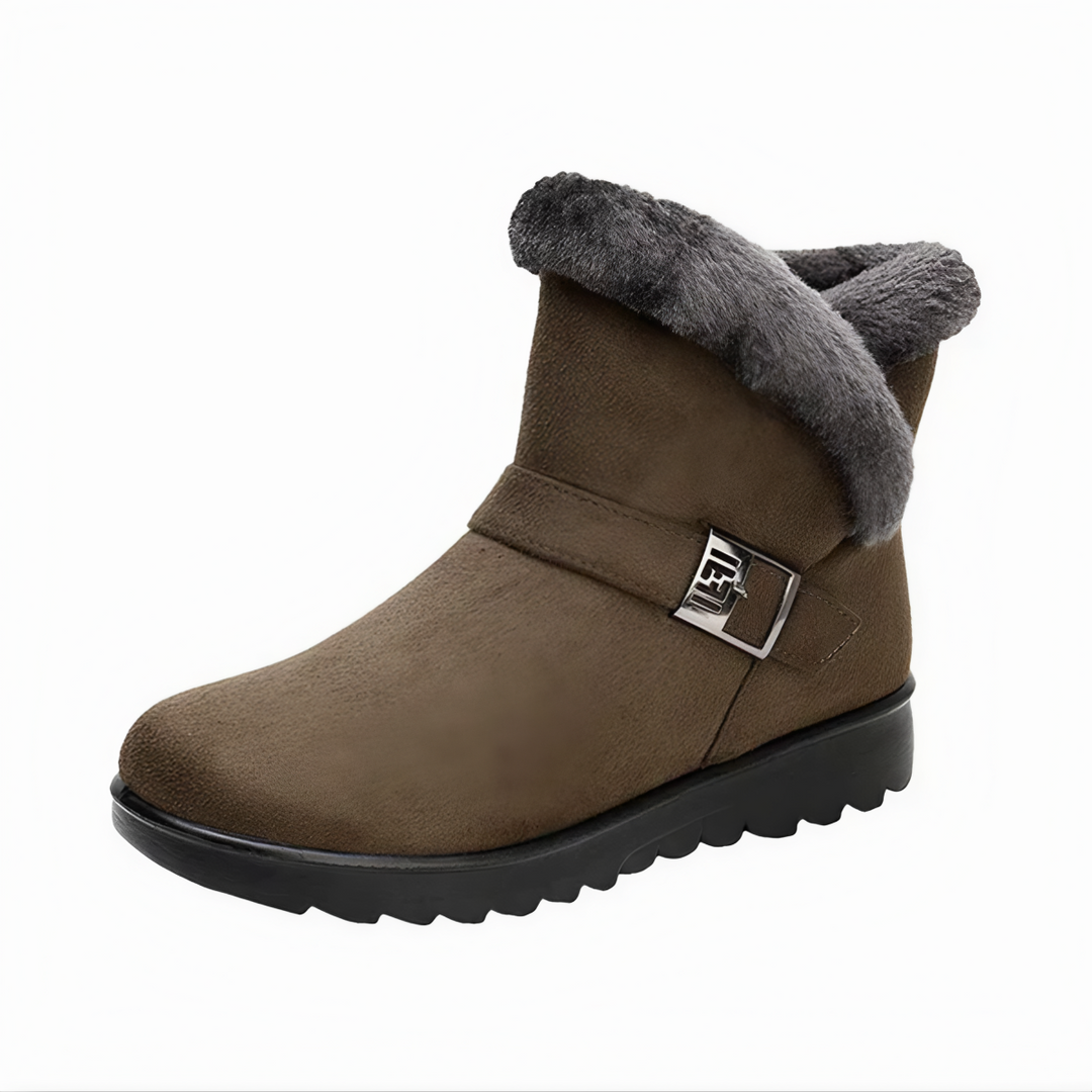 Levoire | Bottes à lacets doublées en fourrure antidérapantes chaudes Vert
