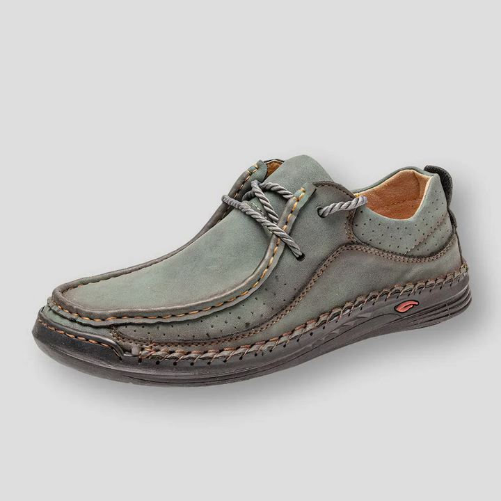 Levoire | Chaussures Confortables En Cuir Fait Main Antidérapantes Vert