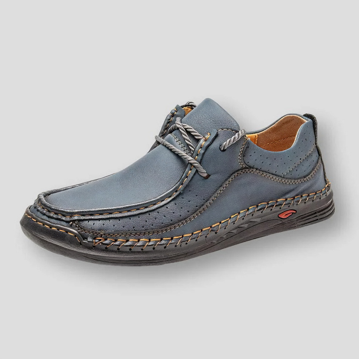 Levoire | Chaussures Confortables En Cuir Fait Main Antidérapantes Bleu