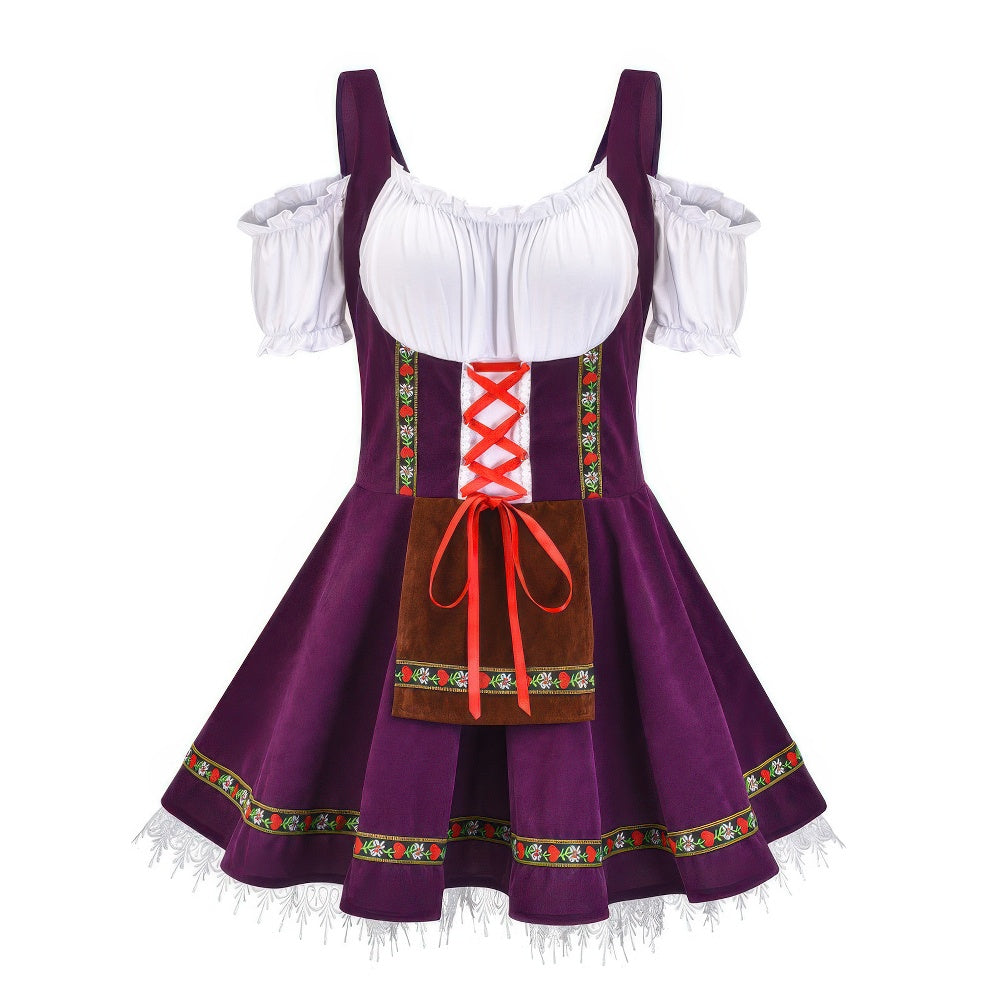 Levoire | Naisten Puku Perinteinen Oktoberfest Puku Tytöille Lila