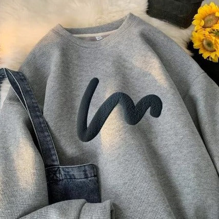 Levoire | Sweatshirts À Motifs De Vagues Pour Hommes Gris