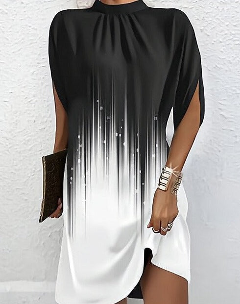 Levoire | Robe À Manches Courtes Pour Femmes Layla Noir & Blanc