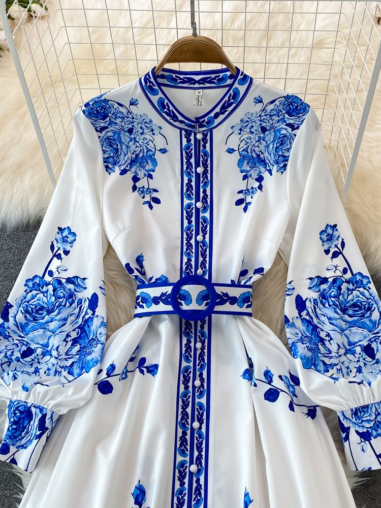 Levoire | Robe Maxi Vintage Avec Motif Floral Pour Femmes