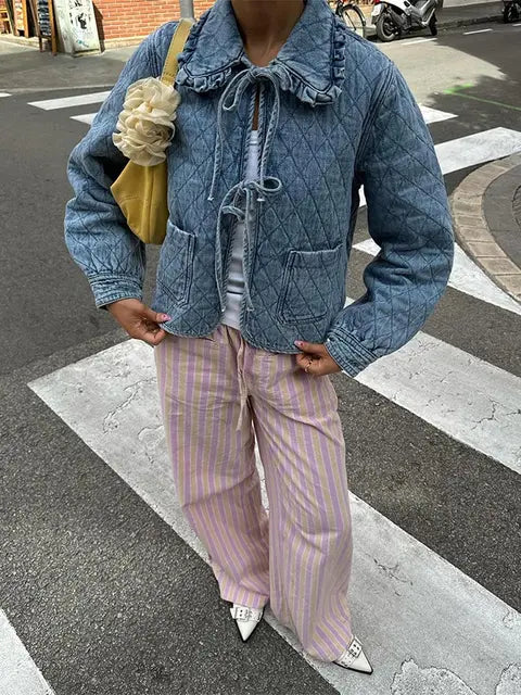 Levoire | Veste En Denim À Manches Longues Avec Poches L