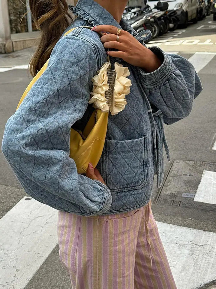 Levoire | Veste En Denim À Manches Longues Avec Poches