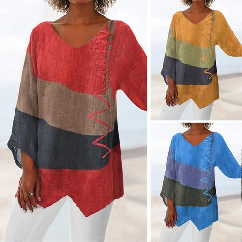 Levoire | Blouse À Encolure En V Avec Manches Longues Et Fentes