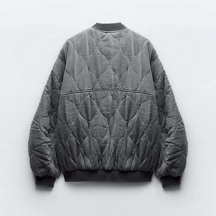 Levoire | Grise Modèle Détendu Bomber Jacket