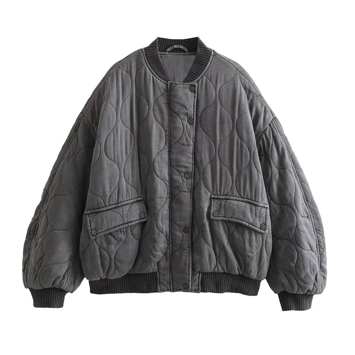 Levoire | Grise Modèle Détendu Bomber Jacket