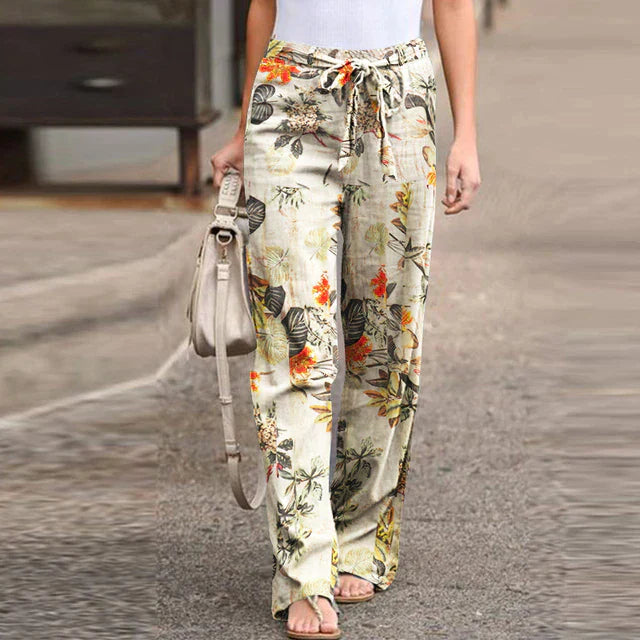 Levoire | Imprimé Rétro Pantalon Orange