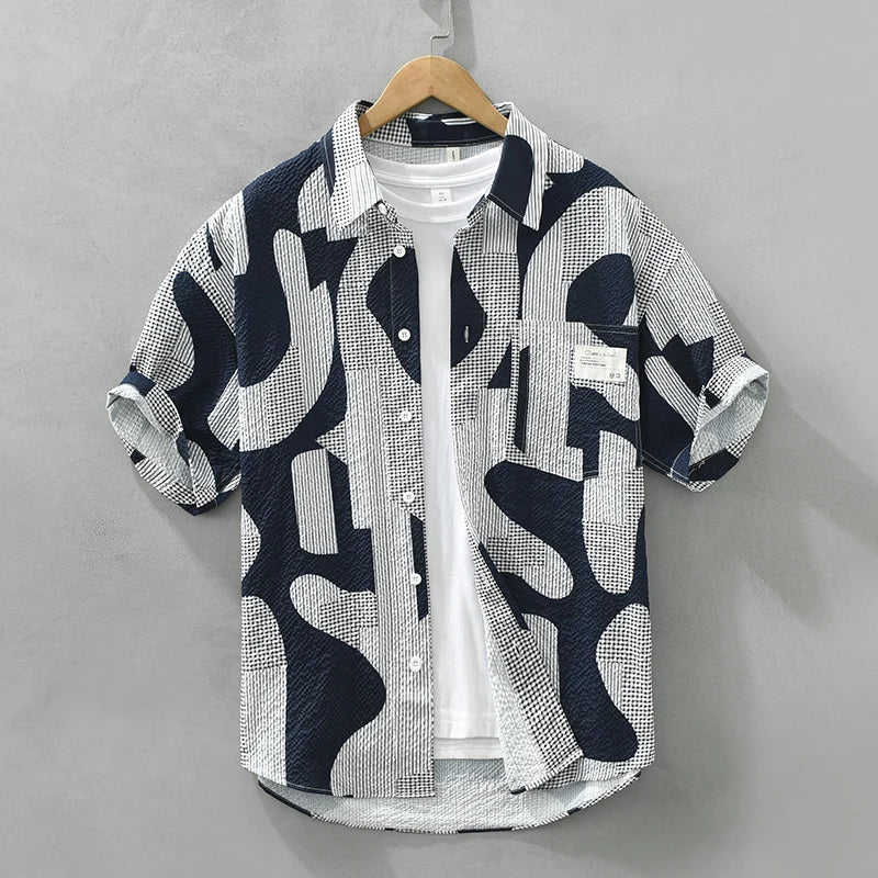 Levoire | Chemise Respirante Elegant Hommes Bleu