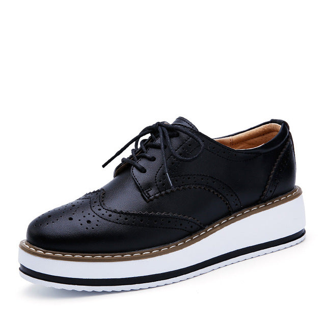 Levoire | Chaussure Orthopédique Durable À Lacets Avec Semelle Épaisse Noir mat
