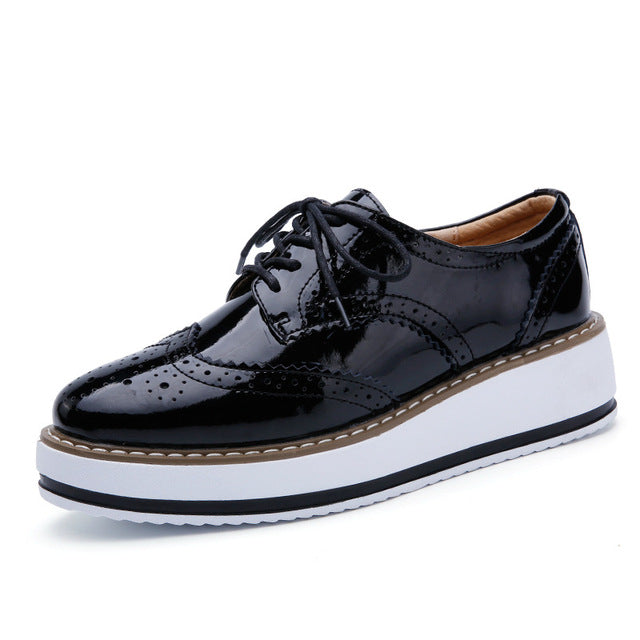 Levoire | Chaussure Orthopédique Durable À Lacets Avec Semelle Épaisse Noir