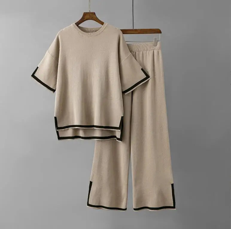 Levoire | Ensemble Deux Pièces Décontracté Pour Femme - Été Beige