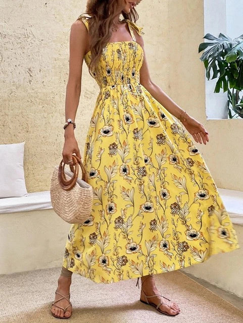 Levoire | Robe Élégante Sans Manches Jaune