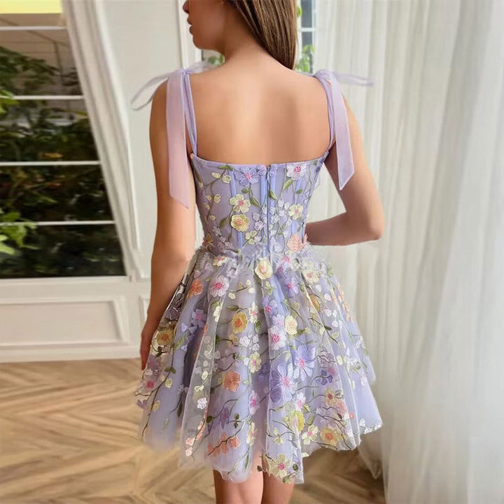 Levoire | Sans Manches Bretelles Spaghetti Robe À Fleurs Robe D'Été