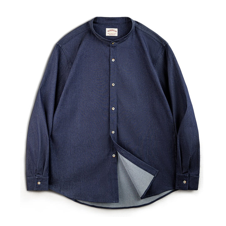 Levoire | Chemise À Col Rond Élégante Avec Coupe Intemporelle Bleu