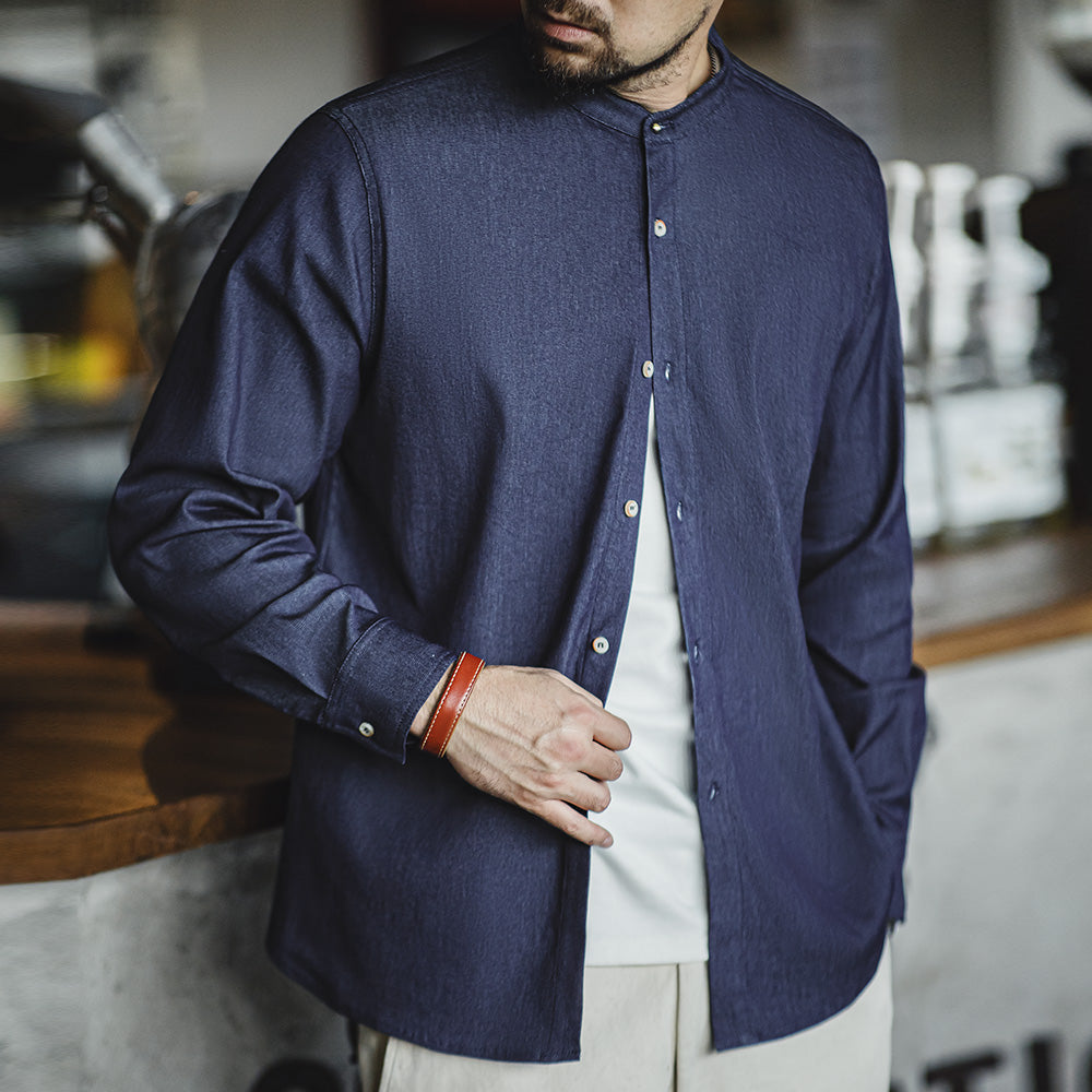 Levoire | Chemise À Col Rond Élégante Avec Coupe Intemporelle