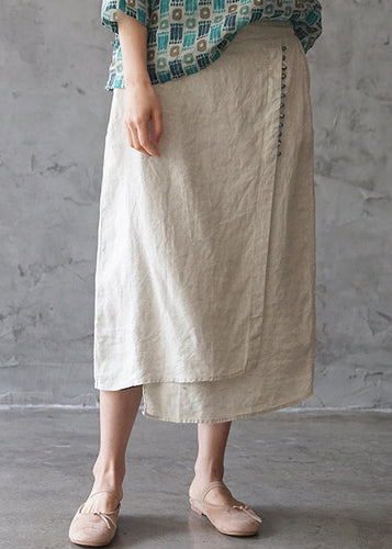 Levoire | Jupe En Coton Beez Avec Taille Élastique, Design Asymétrique Et Poches Printemps