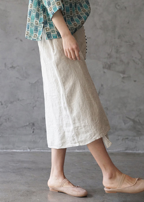 Levoire | Jupe En Coton Beez Avec Taille Élastique, Design Asymétrique Et Poches Printemps