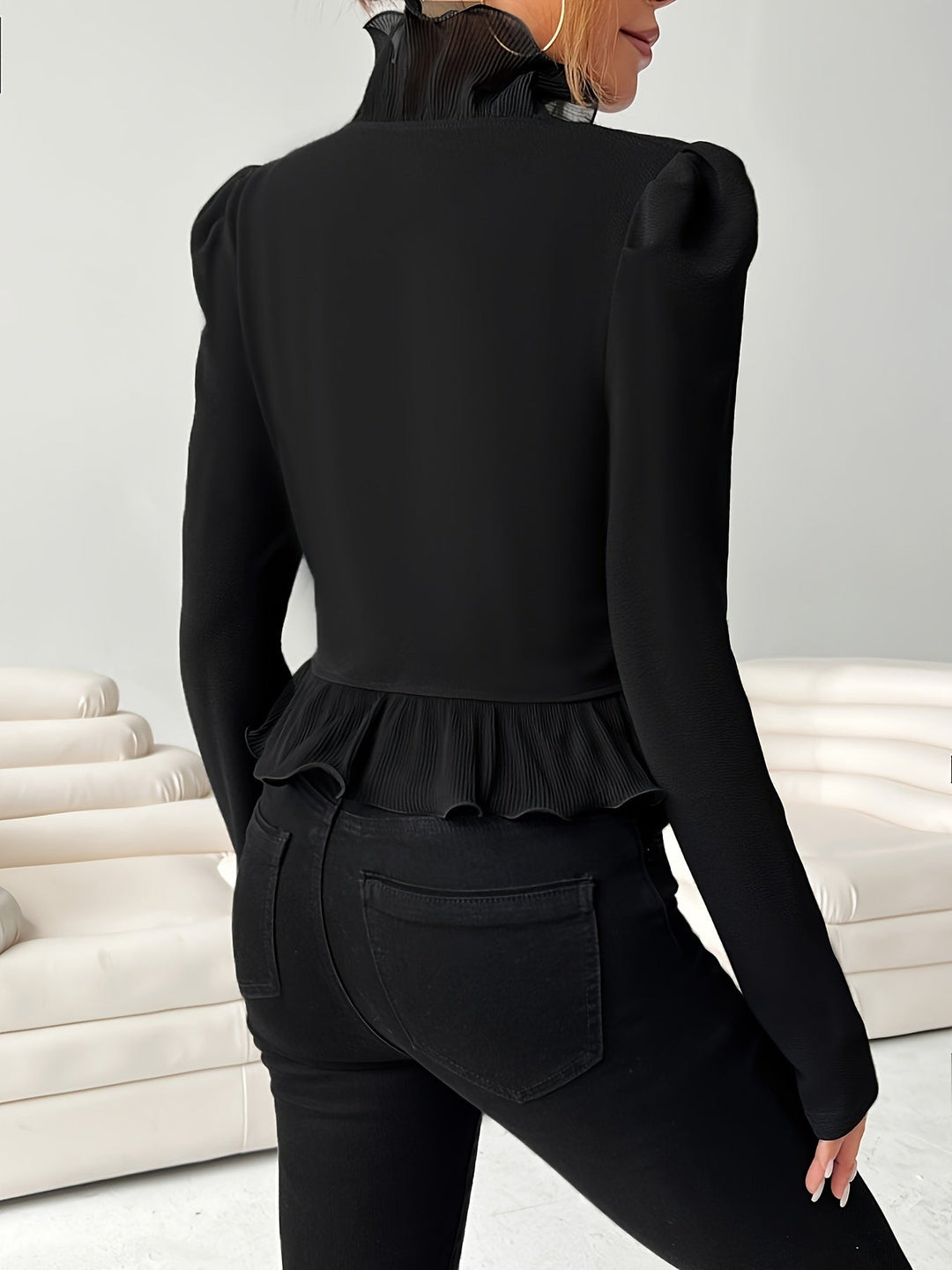 Levoire | Blazer Élégant Cintré Avec Détails Ruchés