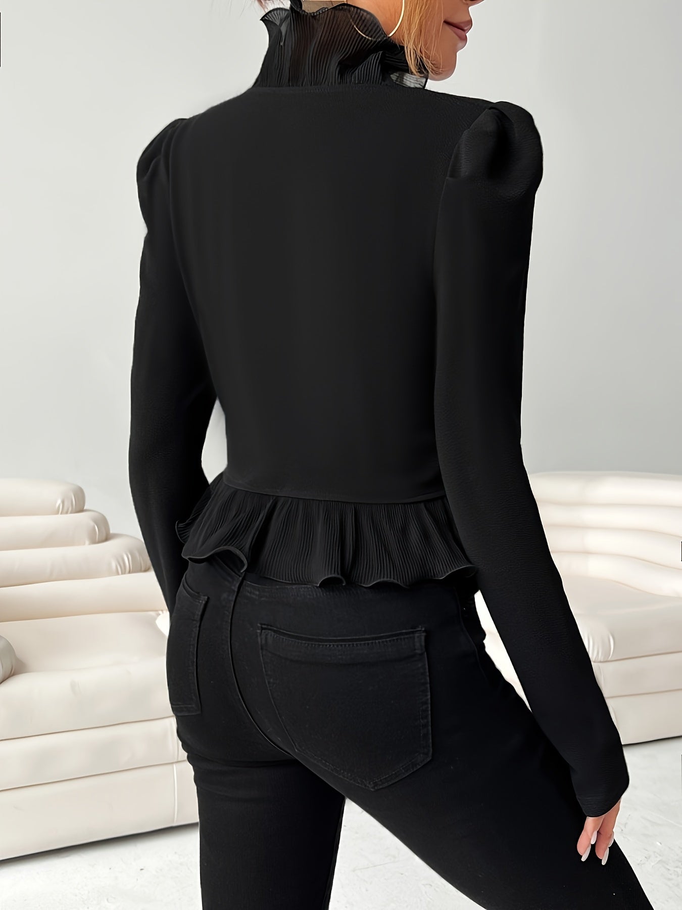 Levoire | Blazer Élégant Cintré Avec Détails Ruchés