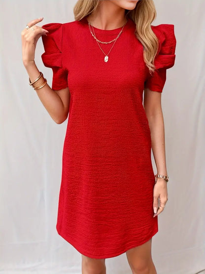 Levoire | Robe élégante à encolure ronde Rouge