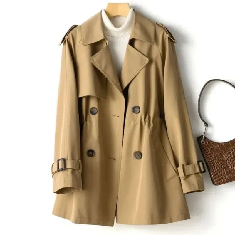 Levoire | Manteau Trench Femme À Double Boutonnage Braun