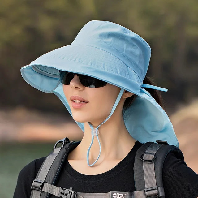 Levoire | Chapeau d'été avec Style Élegant et Protection Solaire pour Aventures en Plein Air Bleu