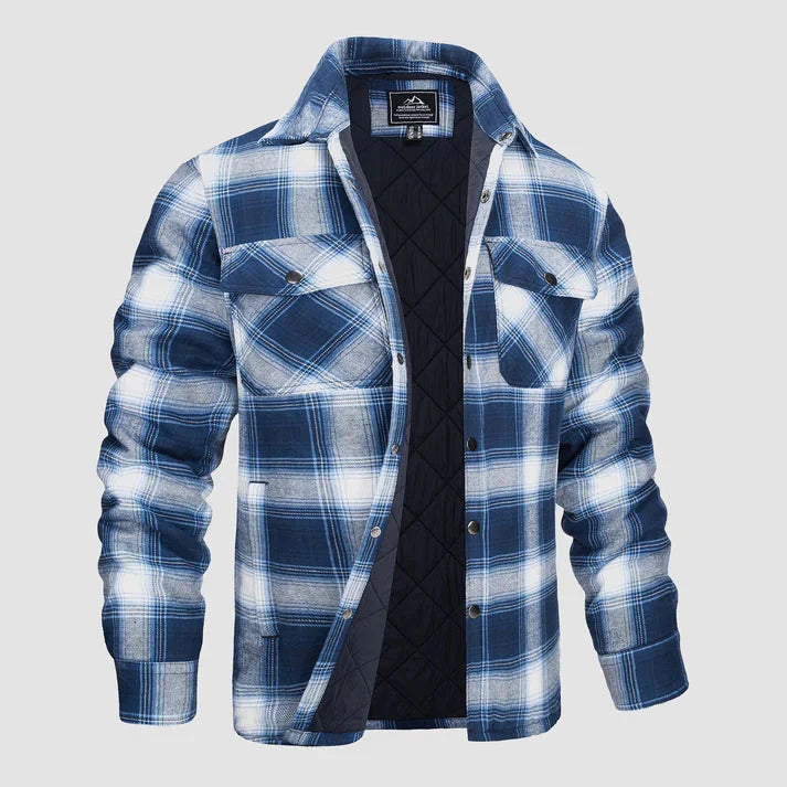 Levoire | Chemise, Manches Longues, Fermeture Bouton, Chemise À Carreaux, Vêtements Pour Hommes Blanc Bleu