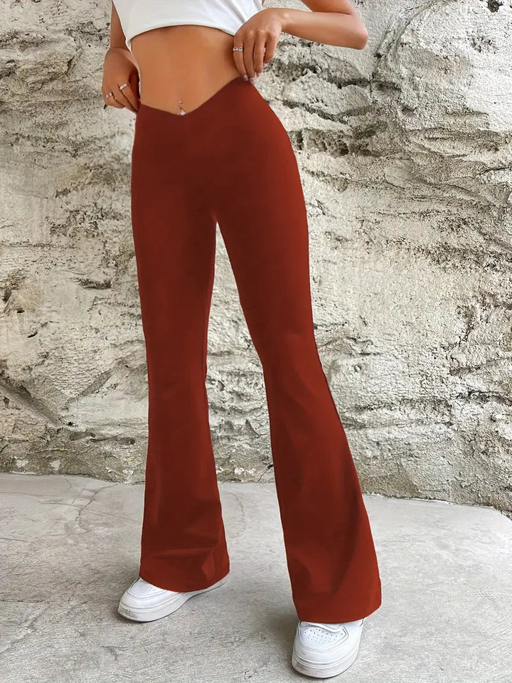 Levoire | Pantalon, Taille Haute, Jambes Amples, Pantalon À Fond Évasé, Pantalon Femme