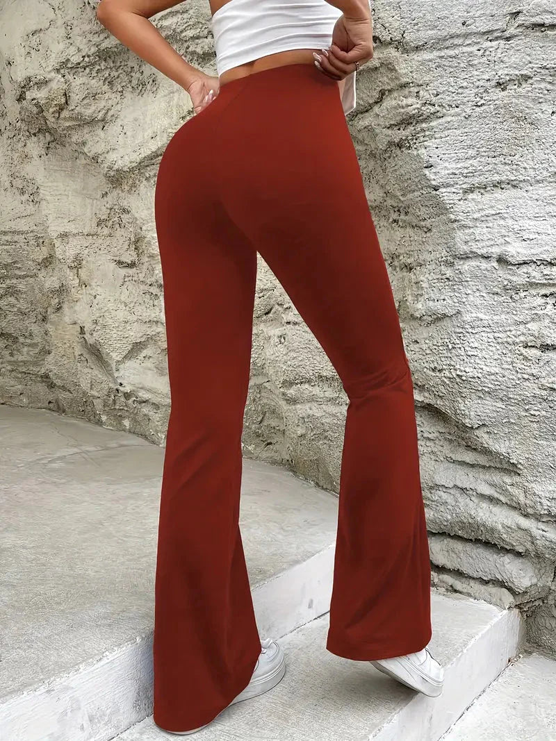 Levoire | Pantalon, Taille Haute, Jambes Amples, Pantalon À Fond Évasé, Pantalon Femme