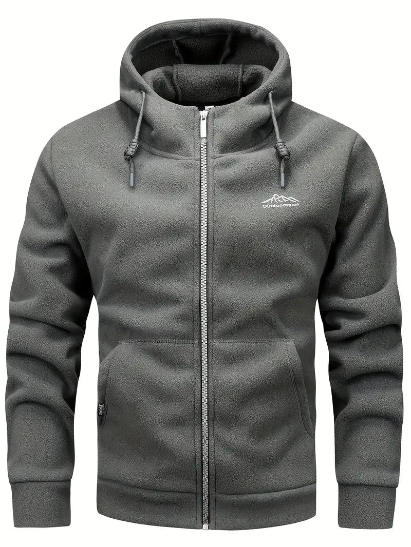 Levoire | Capuche Fleece Avec Fermeture Éclair Vêtements Pour Hommes Gris foncé