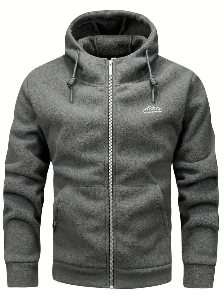 Levoire | Capuche Fleece Avec Fermeture Éclair Vêtements Pour Hommes Gris foncé