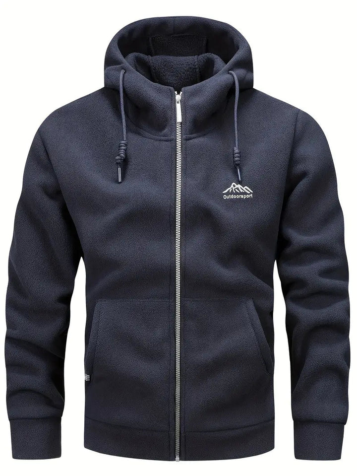 Levoire | Capuche Fleece Avec Fermeture Éclair Vêtements Pour Hommes Bleu profond