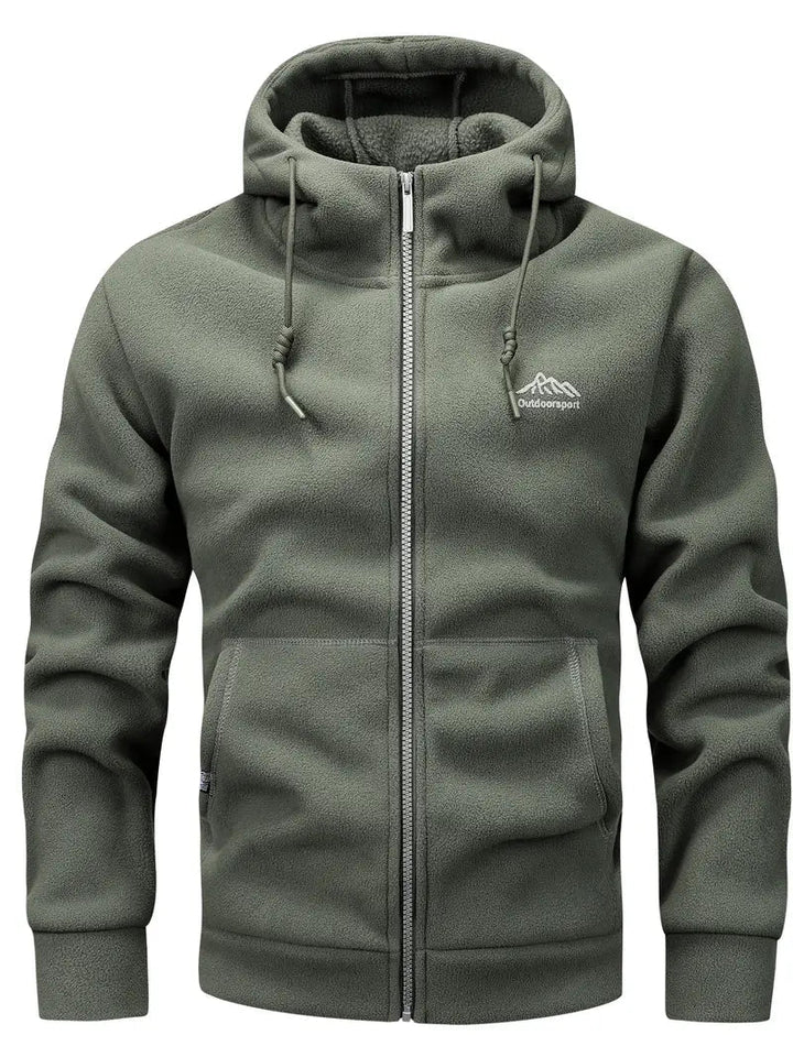 Levoire | Capuche Fleece Avec Fermeture Éclair Vêtements Pour Hommes Vert olive