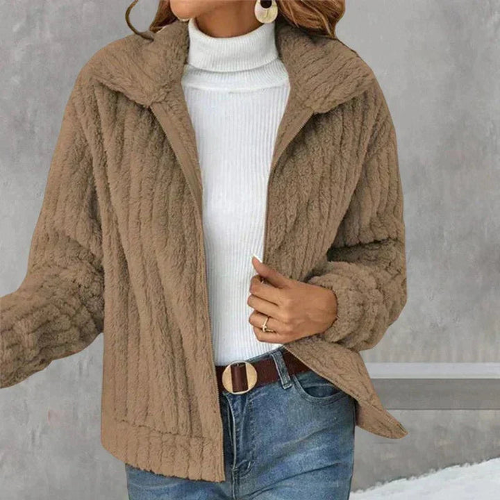 Levoire | Veste En Fausse Fourrure Chaude Pour Femmes Khaki
