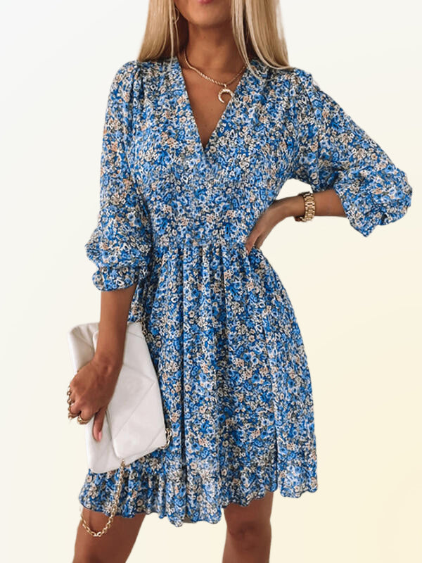 Levoire | Robe Oasis à fleurs Bleu