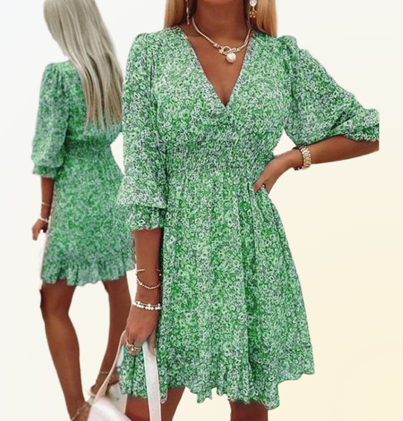 Levoire | Robe Oasis à fleurs Vert