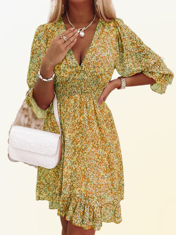 Levoire | Robe Oasis à fleurs Jaune