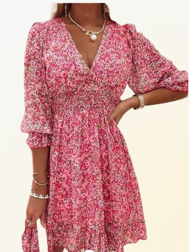 Levoire | Robe Oasis à fleurs Rouge